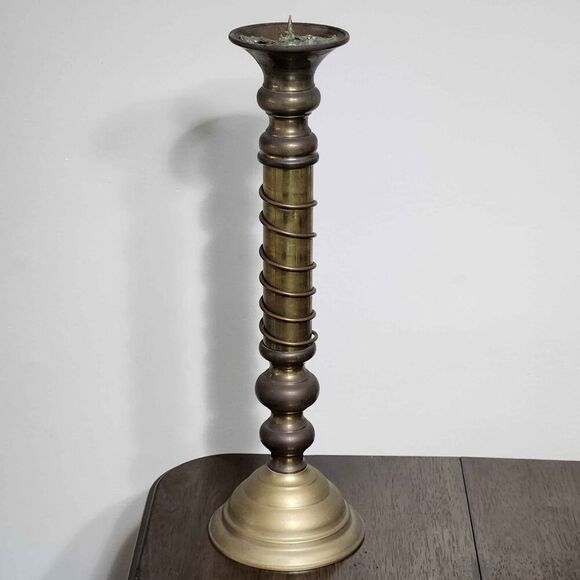 Brass Candlestick Holder - Picture 8 of 9